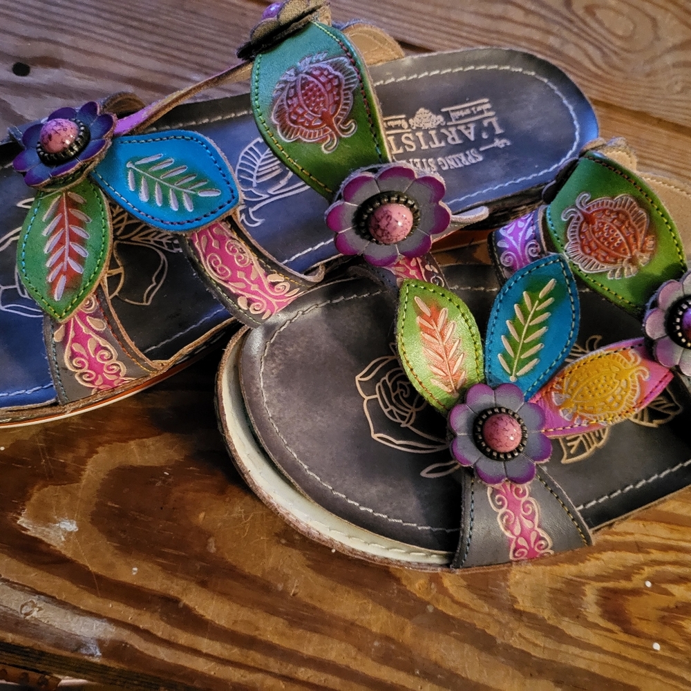 Colorful Leather Sandals